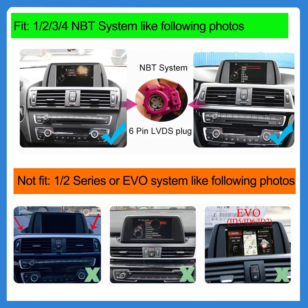AUTOTOP 10.25" Linux Screen Wireless Carplay for BMW F30 F31 F32 F33 F34 F35 F20 F21 F22 NBT Retrofit Android Auto Multimedia BT