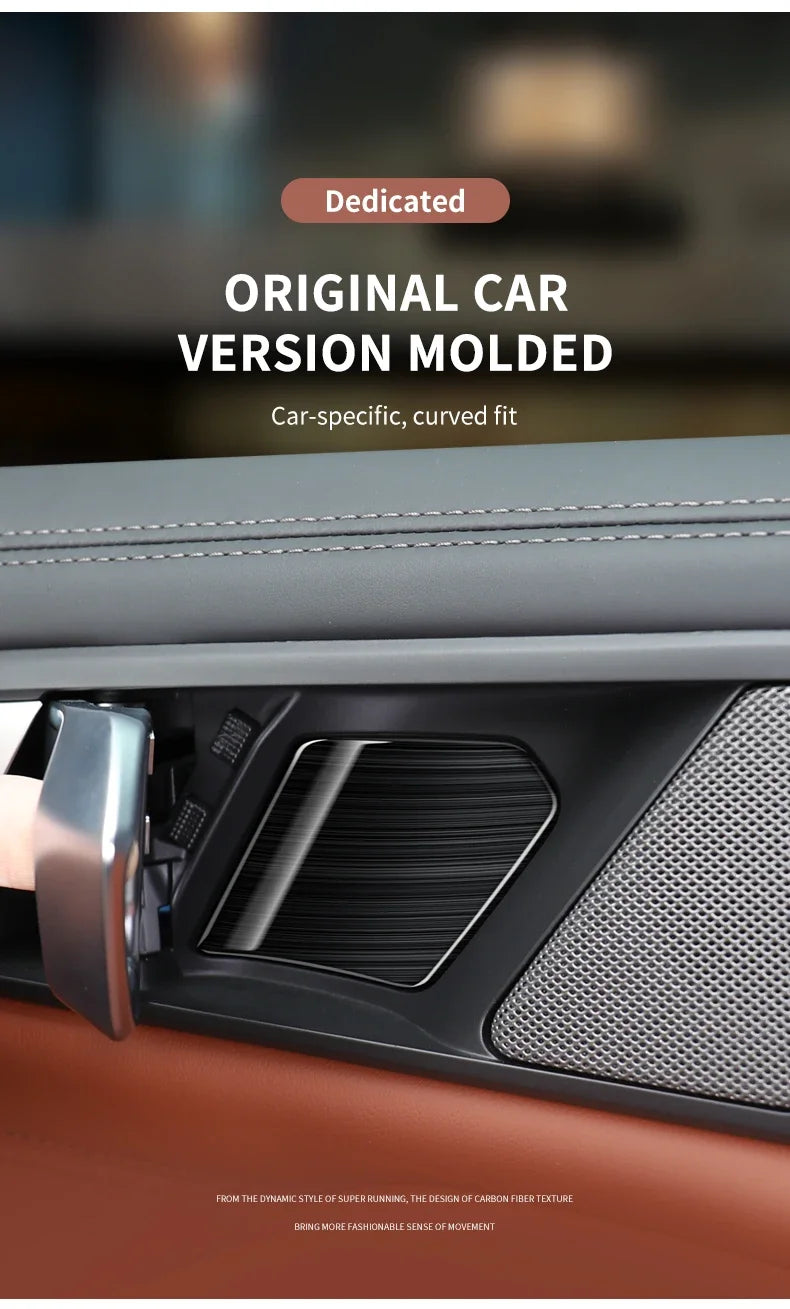 4PCS Car Inner Door Bowl Stickers Stainless Steel Door Handle Frame For BMW X5 G05 X6 G06 X7 G07 2019 2020 2021 2022 Accessories