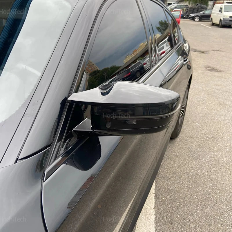 For BMW 3 4 5 7 8 Series G20 G21 G30 G38 G22 G23 G11 G12 G15 G16 Carbon Fiber Glossy Black Replacement Side Mirror Covers Cap