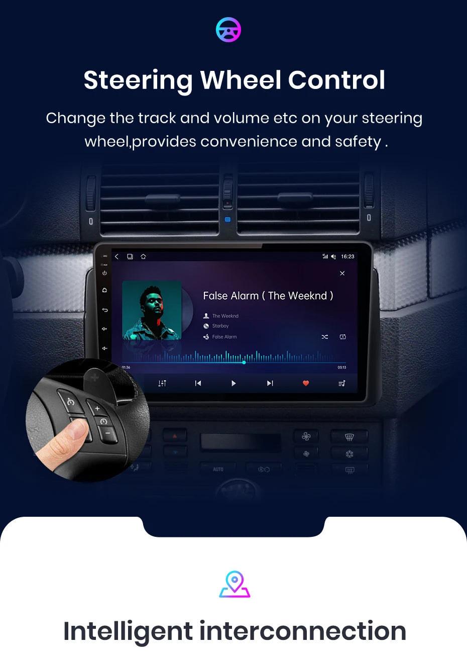 Junsun Wireless CarPlay Android Auto Car Radio For BMW M3 E46 1998-2006 GPS Multimedia 2 din Intelligent Systems Stereo