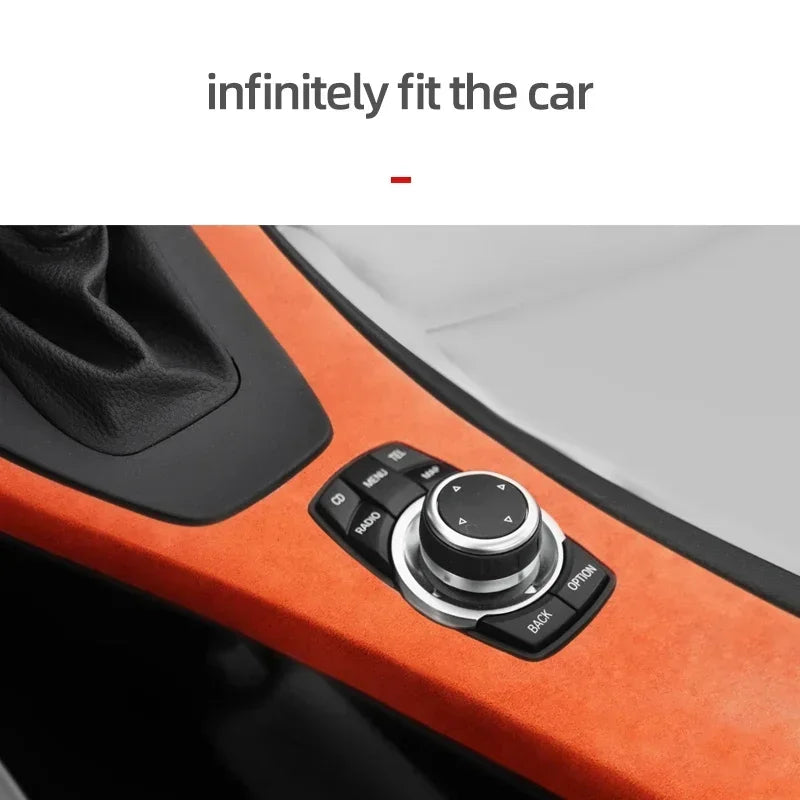 Betterhumz For BMW 3 Series E90 E92 E93 Car Interior Trim Made of Alcantara Center Console Gear Shift Panel Cover Accessories