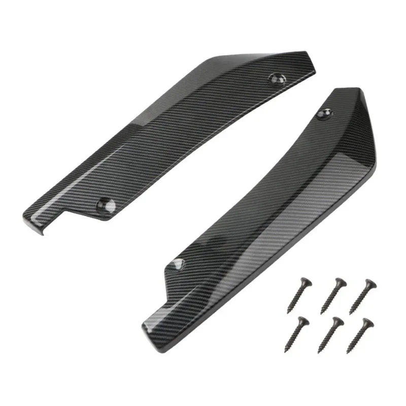 Universal Car Front Rear Bumper Strip Lip Spoiler Diffuser Splitter Scratch Protector Carbon Fiber Winglets Side Skirt Extension
