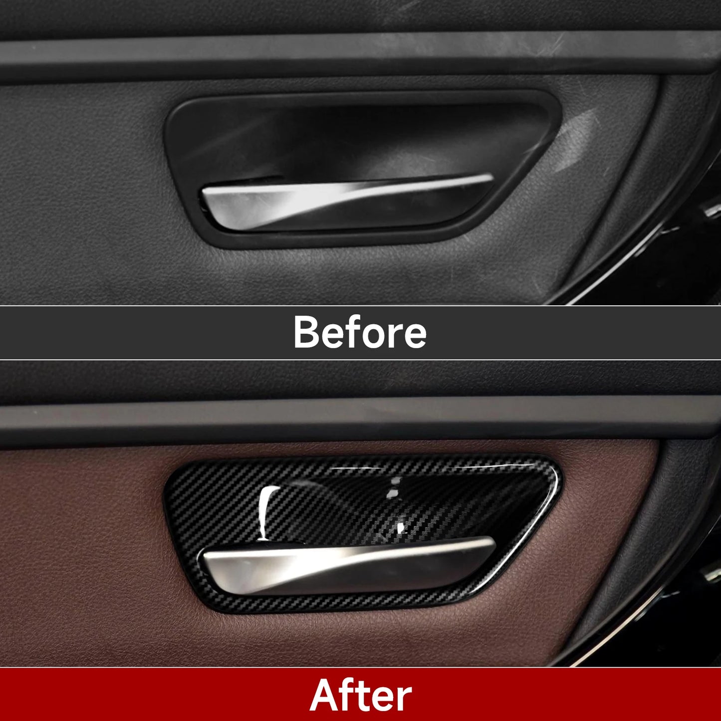 Car Center Console Dashboard Gear Shifter Panel For BMW F30 F31 F34 3GT F32 F33 F36 Trim Accessories, Carbon Fiber ABS Sticker