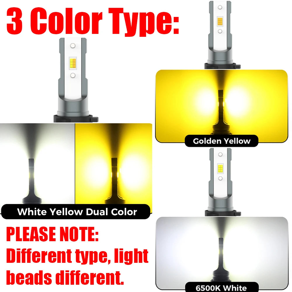 BMTxms 2PCS Dual Color H16 JP H8 H11 9005 HB3 9006 HB4 LED Fog Light DRL Lamp For Audi Nissan Fiat Honda Mini Toyota BMW F36 F10