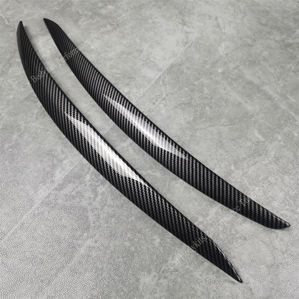 For BMW E92 E93 2Pcs ABS Gloss Headlight Evil Eyebrows Eyelids 3 Series 325i 330i 330d 335i 335d Pre-LCI 3D Stickers Tuning