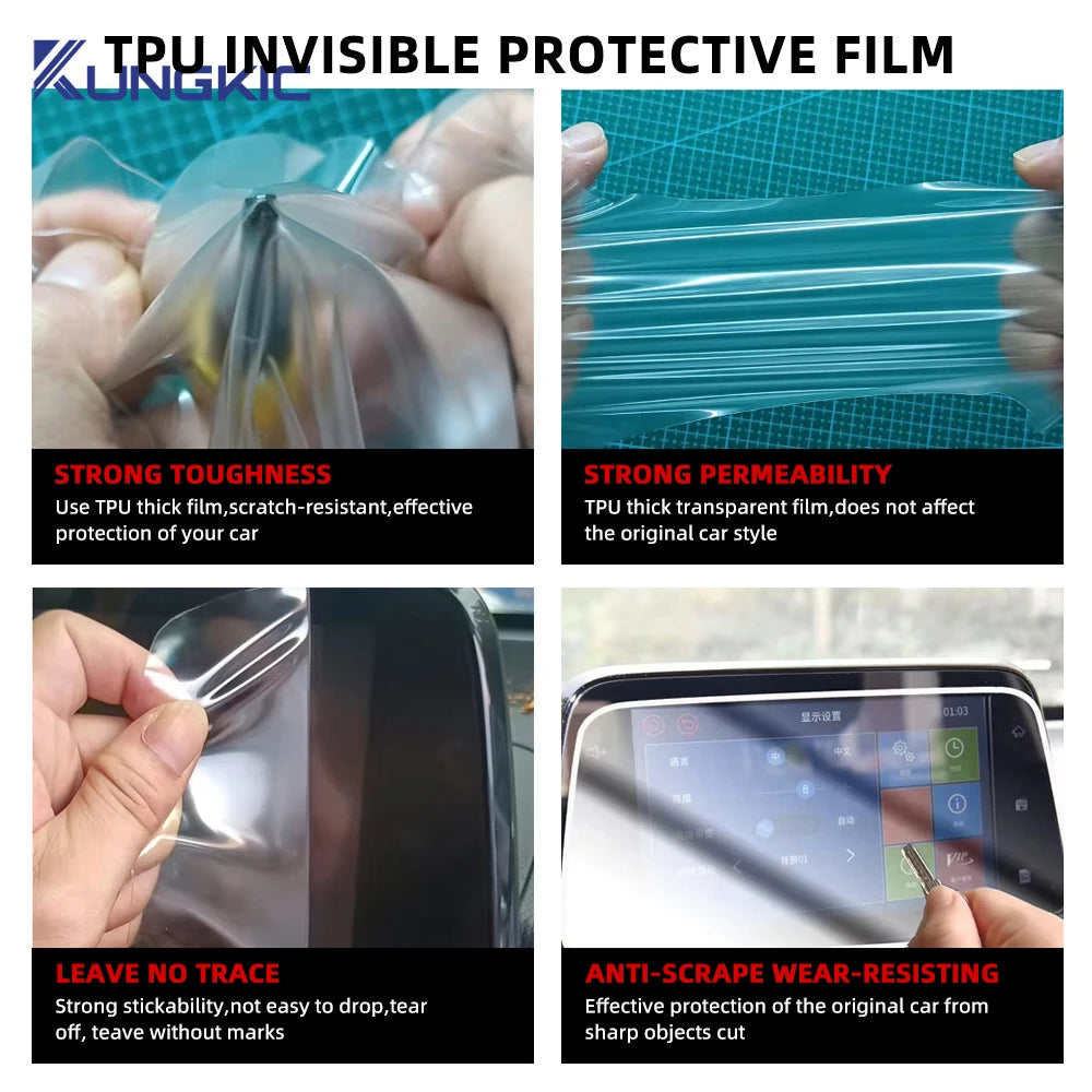 For BMW X5 G05 2019-2022 TPU Gearbox Panel Navigation Automotive Interior Screen Protective Cover Film Anti-Scratch Sticker