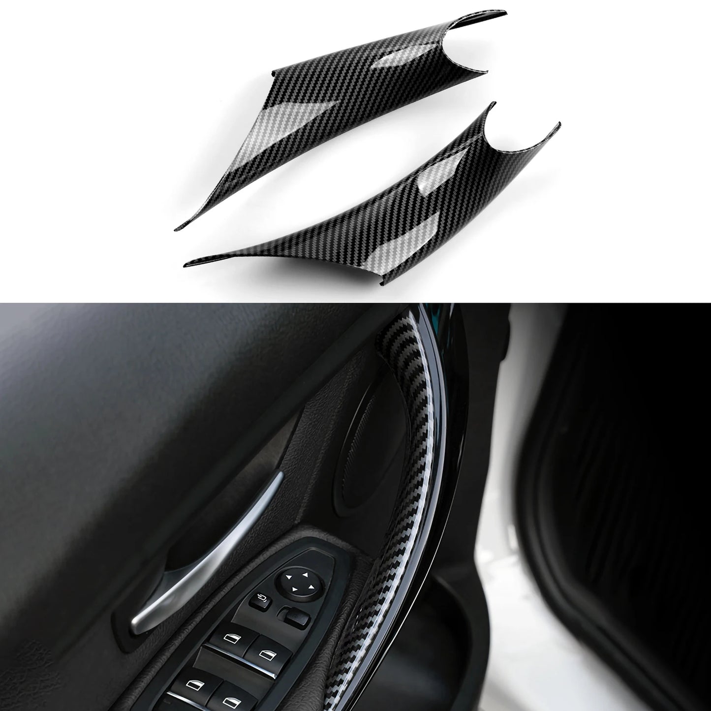Car Center Console Dashboard Gear Shifter Panel For BMW F30 F31 F34 3GT F32 F33 F36 Trim Accessories, Carbon Fiber ABS Sticker