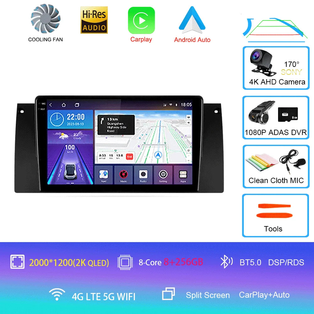 Android Autoradio 15 For BMW X5 E39 E53 1999 - 2006  Multimedia Video Player Stereo Navigation GPS No 2din 2 din dvd