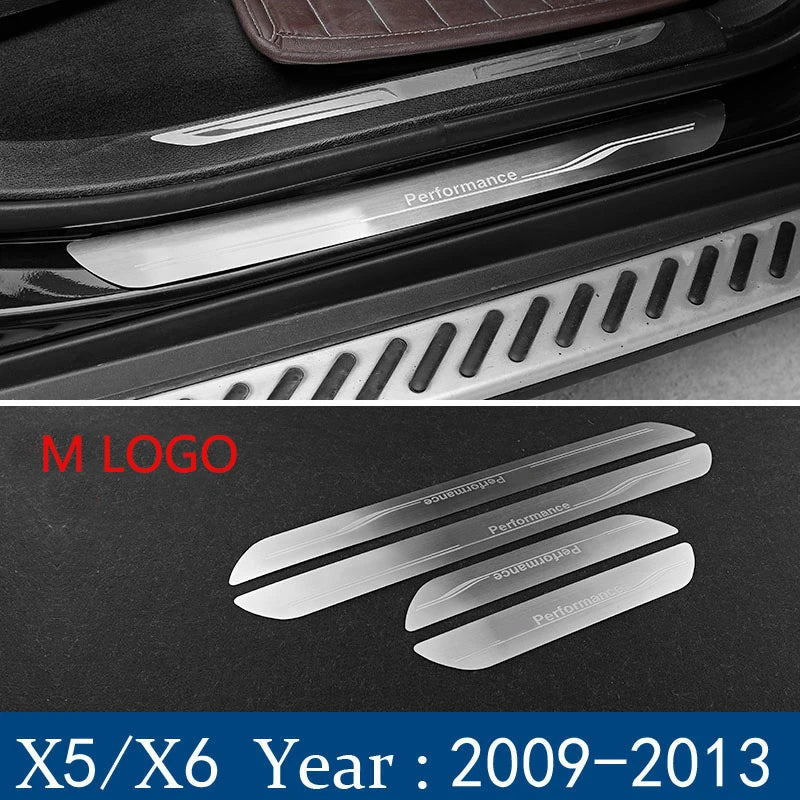 Accessories Door Sill Scuff Plate Guards Protector Sticker For BMW X1 X5 X6 E70 E71 E84 E90 F10 F15 F16 F20 F25 F26 F30 F34 F36