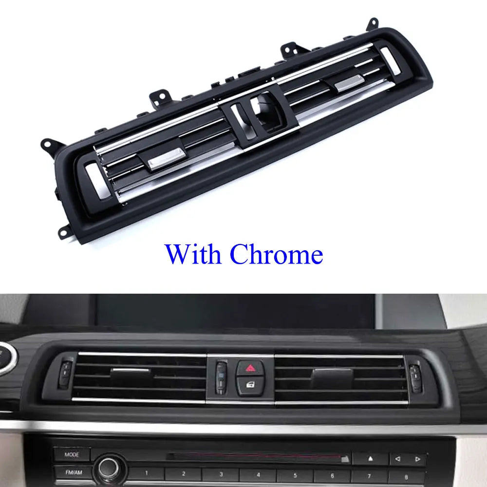 LHD Front Central Left Right Rear AC Conditioner Chromed Air Vent Grille Outlet Panel For BMW 5 Series F10 F11 2010-2017