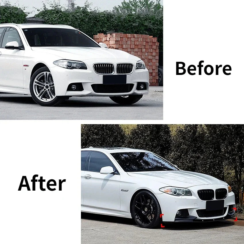 For BMW 5 Series F10 F11 M Sport 535i 528i M550d 2010-2016 Car Front Bumper Lip Splitter Diffuser Body Kit Spoiler Trim Tuning