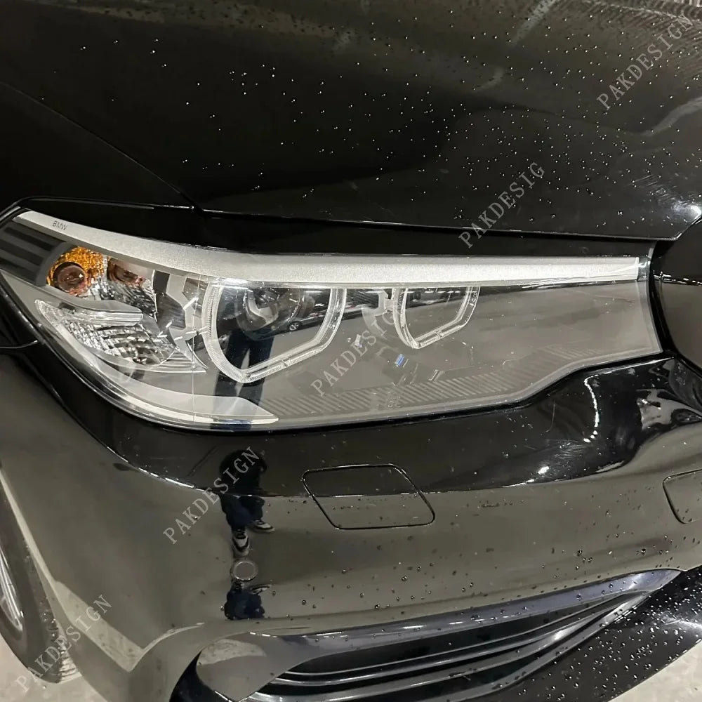 Front Headlight Eyelids Eyebrows for BMW 5 Series G30 G31 G38 F90 M5 525I 530I 540I 2017-2021 High Quality ABS Car Front Bodykit