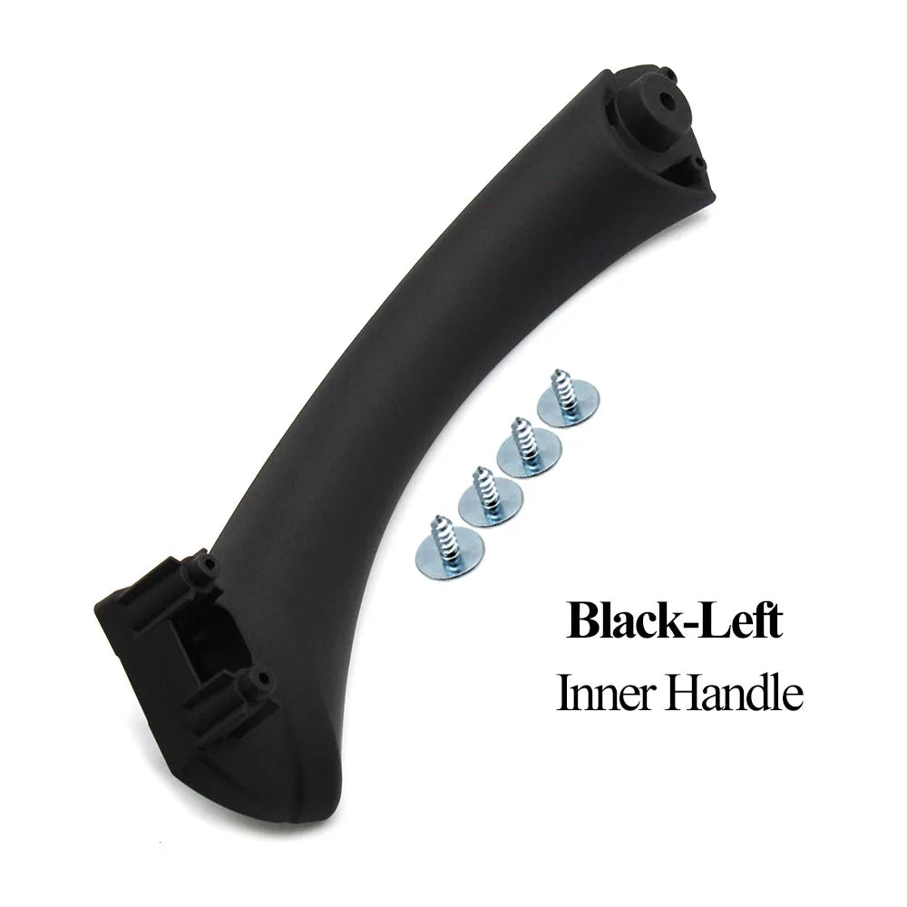 Black Left Right Inner Door Pull Handle Kit Panel Pull Cover Trim For BMW 3 Series E90 E91 E92 2004-2012 316 318 320 325 328i