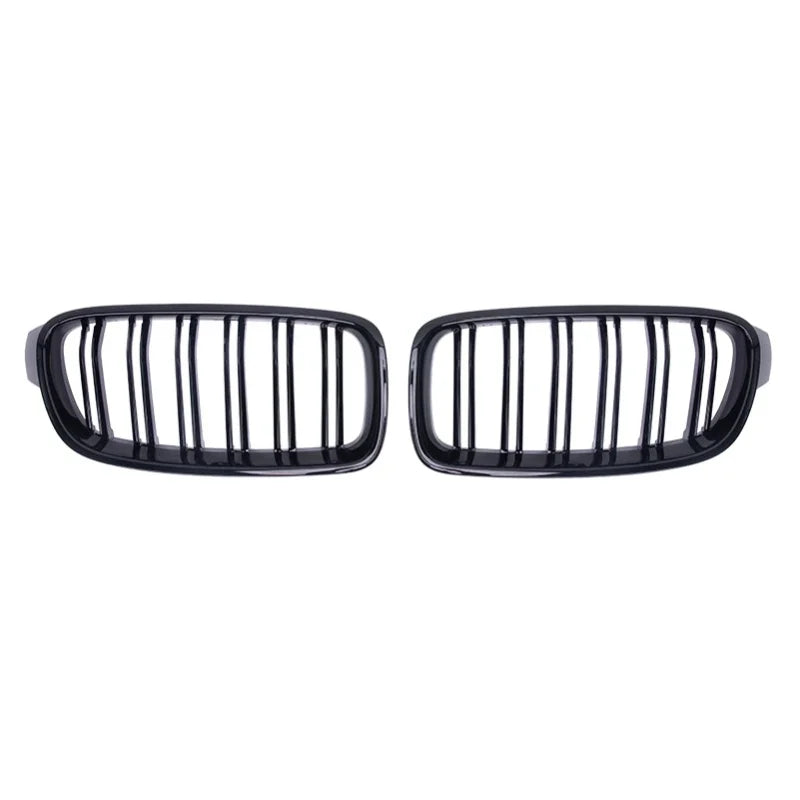 Double-Slat Kidney Grilles, Gloss Black, for BMW 3 Series F30 / F31 (2012-2019)