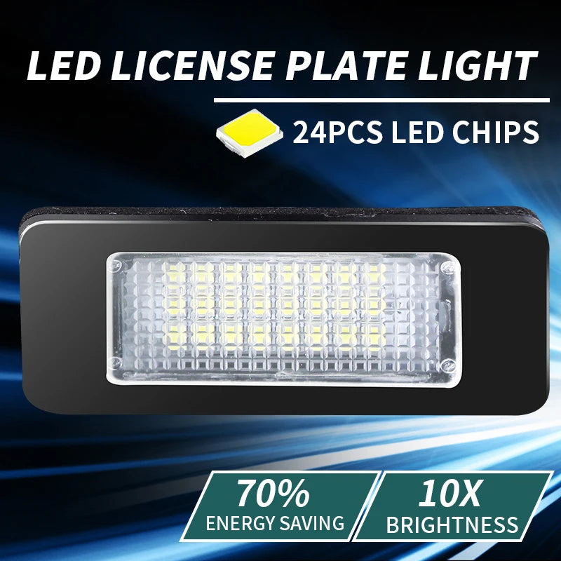 For BMW E92 E93 F30 F31 F45 E39 E60 F10 F11 E70 F80 E84 E82 F22 E90 E91 E61 X1 X3 X5 X6 M3 White LED Number License Plate Light