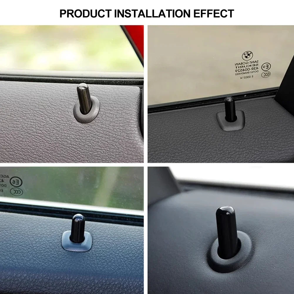 4Pcs Car Rear Door Lock Pin Knob Cap for BMW 5 Series F10 F18 E39 X5 E53 520 525 523 528 530 X3 X4 F25 ABS Interior Accessories