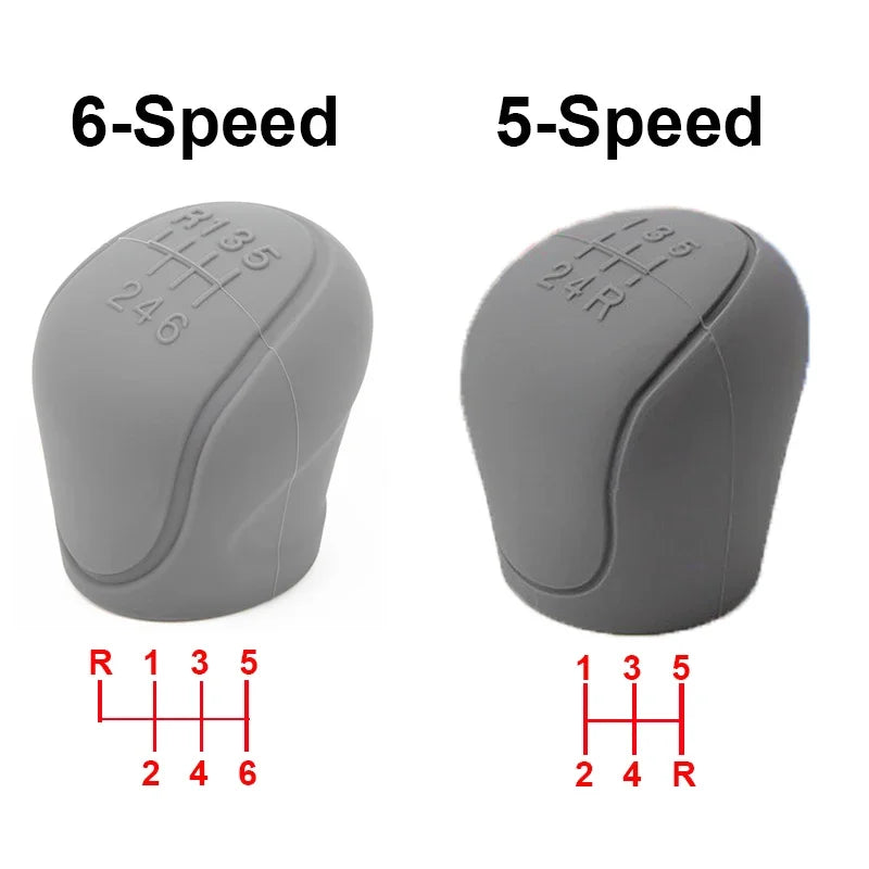Manual 5 / 6 Speed Car Silicone Gear Shift Knob Cover Gear Shift Non-Slip Grip Handle Protective Covers Car Interior Accessories