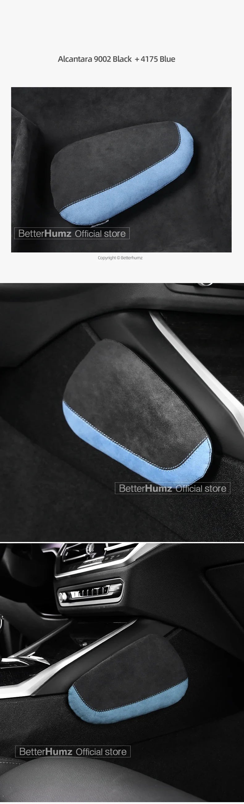 For BMW F30 F20 G20 G30 X3 G01 X5 E70 X6 E71 Made of Alcantara Car Door Armrest Elbow Pad Leg Support Cushion Anti-collision
