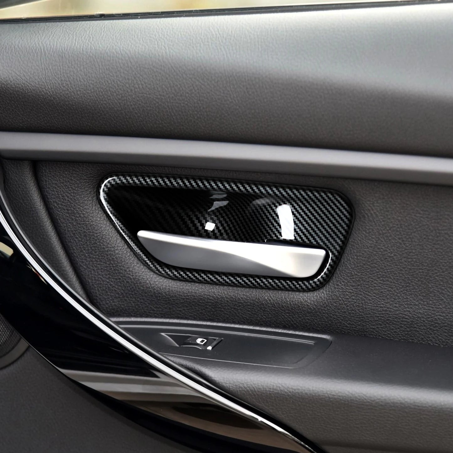 Car Center Console Dashboard Gear Shifter Panel For BMW F30 F31 F34 3GT F32 F33 F36 Trim Accessories, Carbon Fiber ABS Sticker
