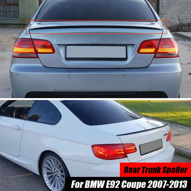 Gloss black boot lip spoiler for BMW 3 Series E92 coupé