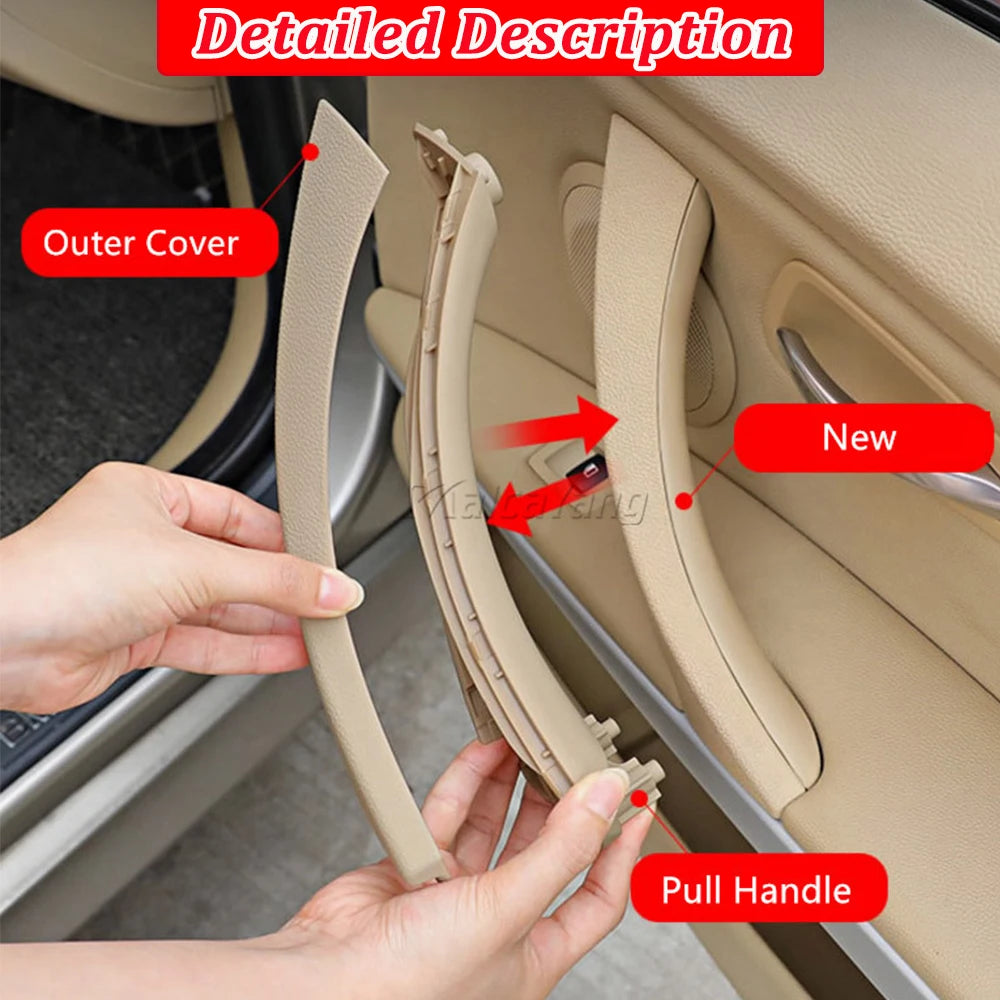Full Set Interior Door Handles for BMW 3Series E90 E91 318 320 325 328 330 335 Part Inner Doors Panel Handle Bar Pull Trim Cover
