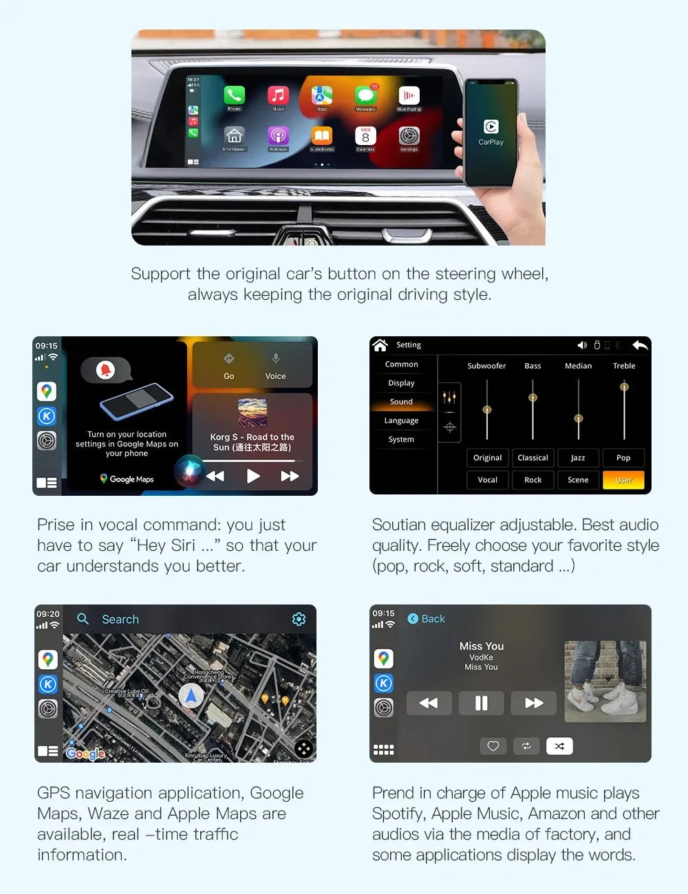 LEXXSON NEW Wireless CarPlay Android For BMW NBT CIC System 1 2 3 4 5 Series X1 X3 X4 X5 F20 F30 F31 F34 F10 F48 F25 F26 F15 F60