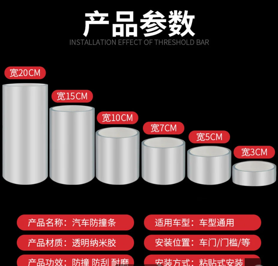 Car Threshold Transparent Film Door Edge Rim auto Stickers for BMW X1 E84 F48 X3 X4 F34 F31 F11 F07 F30 F10 X5 E53 F15 E70 E71