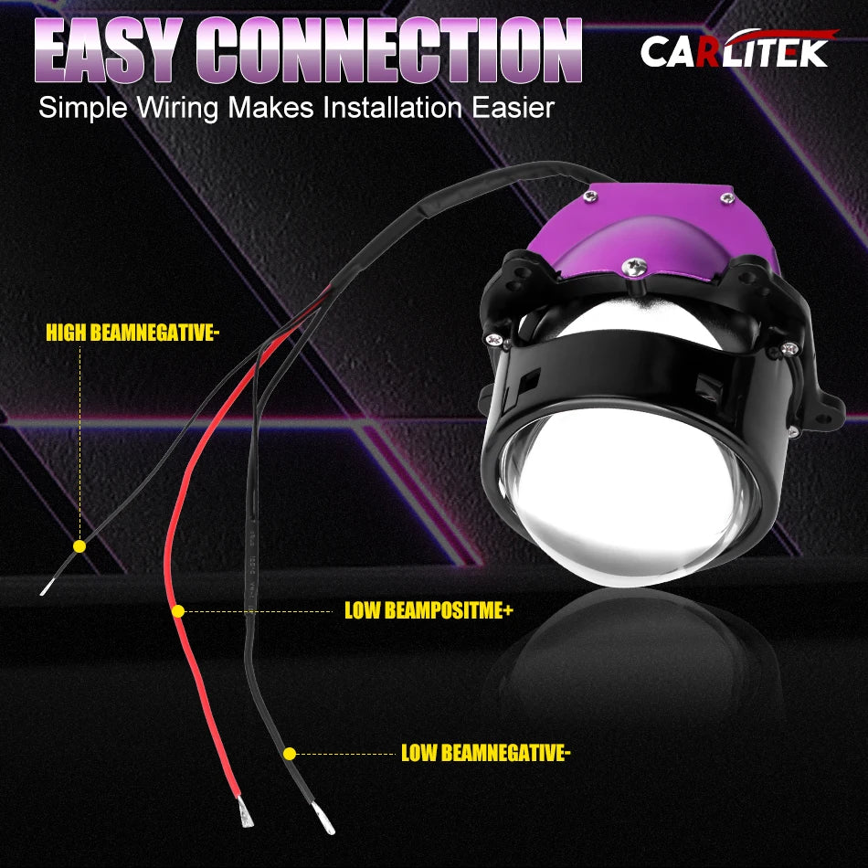 12+6pc Chips 3.0 Inch Bi Led Projector Lens Halo Lights H4 H7 9005 9006 Car Headlights Hella 3R G5 Angel Eyes High Low Beam LED