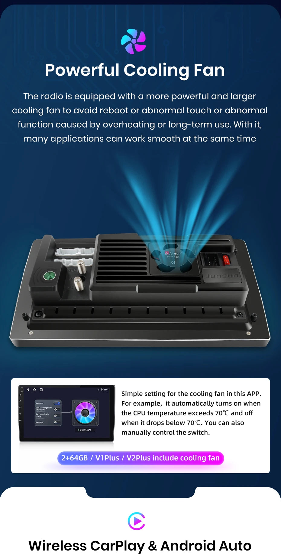 Junsun Wireless CarPlay Android Auto Car Radio For BMW M3 E46 1998-2006 GPS Multimedia 2 din Intelligent Systems Stereo