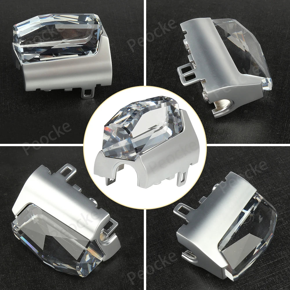 4 Piece Set Crystal Gear Paddle Shifter Knob Metal Base For BMW G20 G21 G22 G23 G26 G28 IX3 G08 X5 G05 X6 G06 X7 G07 2023 2024