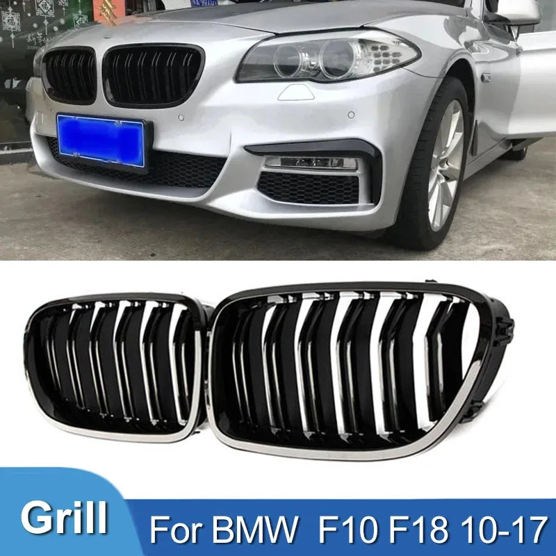 Gloss black kidney grilles for BMW 5 Series F10 and F18
