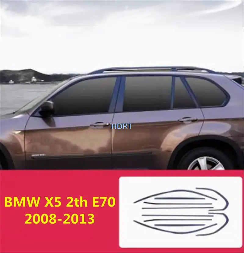 Sticker Glass Moulding Cover Black Window Strip Trim Frame For BMW X1 X2 X3 X4 X5 X6 X7 3 4 5 6 7 Series 2006-2023 Car Styling