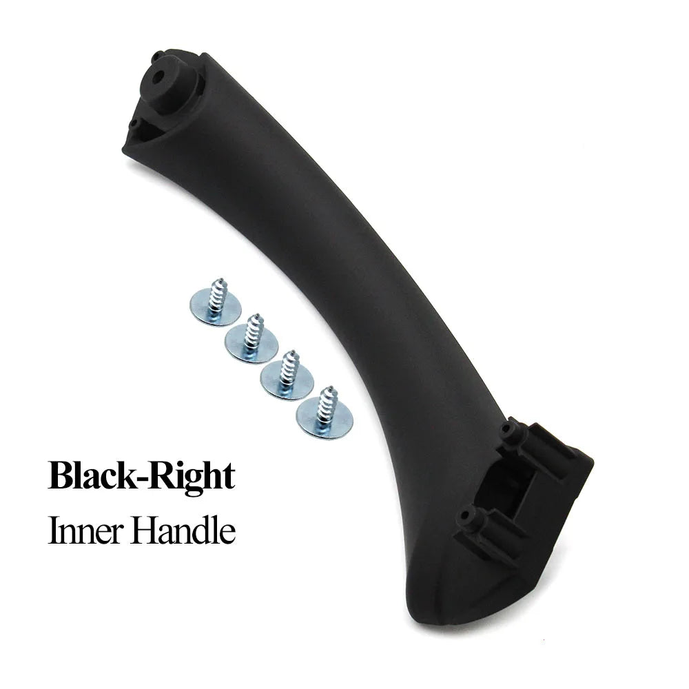 Black Left Right Inner Door Pull Handle Kit Panel Pull Cover Trim For BMW 3 Series E90 E91 E92 2004-2012 316 318 320 325 328i