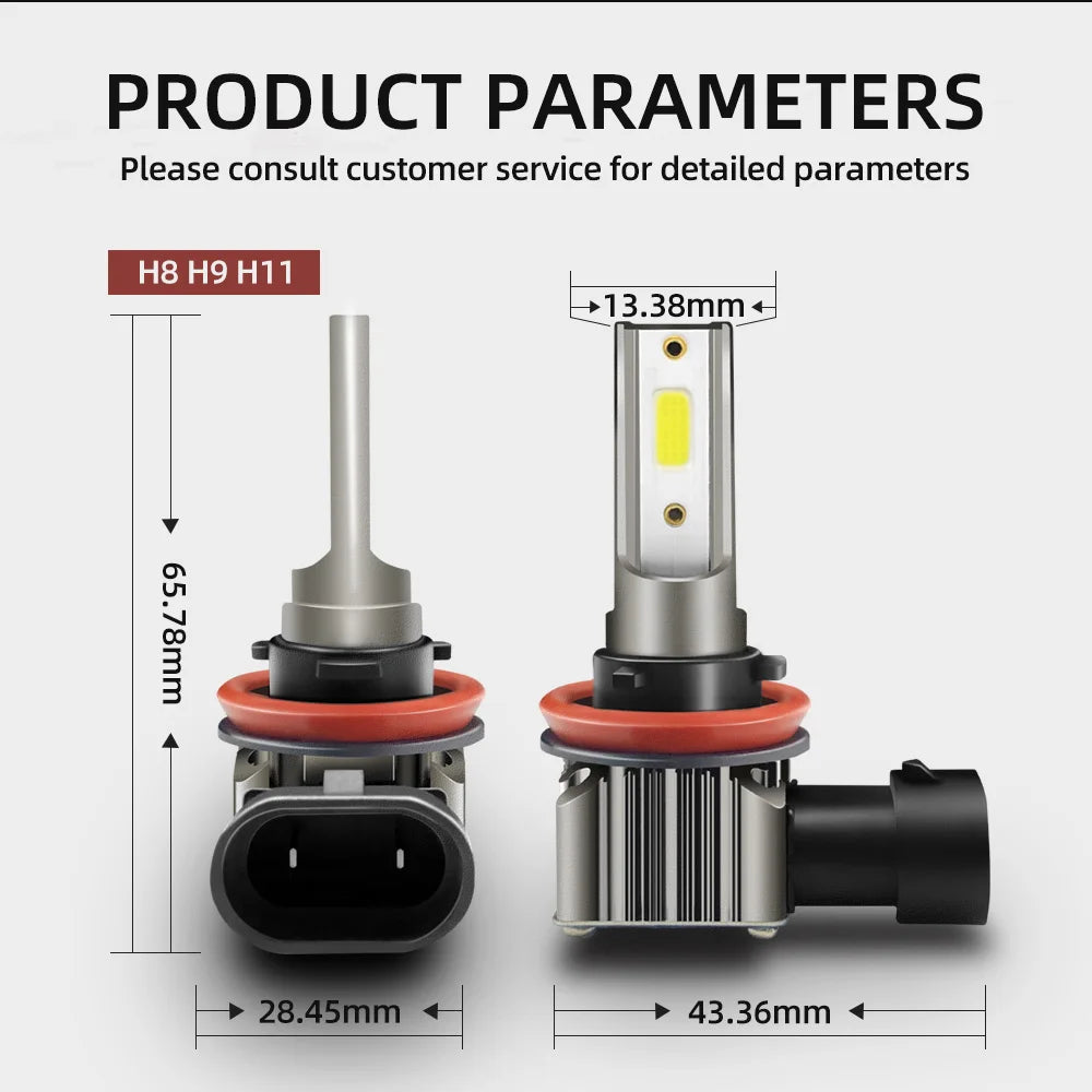 2x H8 H11 Led Fog Light Bulb 15000LM 6000K White For BMW E92 F34 F31 F33 F83 F32 F82 F36 F10 F21 F45 F23 F22 F87 F46 F30 F80 E93