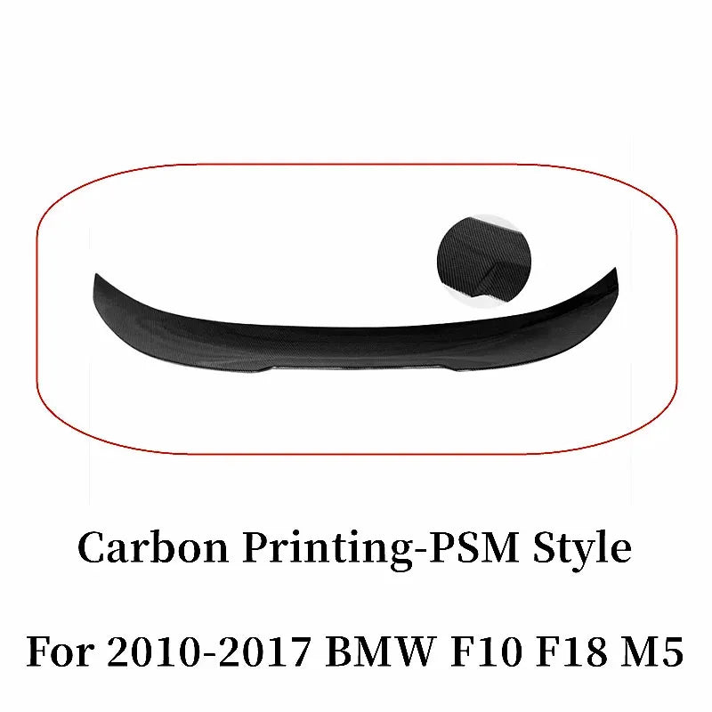 For BMW 5 Series F10 F18 M5 520i 525i 528i 530i 530i M4 M5 MP PSM Style Rear Trunk Lid Car Spoiler Wings Tuning Accessories Part