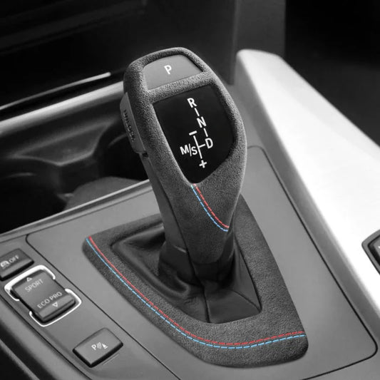 Betterhumz Car Gear Shift Knob Cover Trim for BMW F20 F30 F10 F31 F32 F36 F34 F22 X3 X4 X5 X6 Suede Panel Interior Accessories