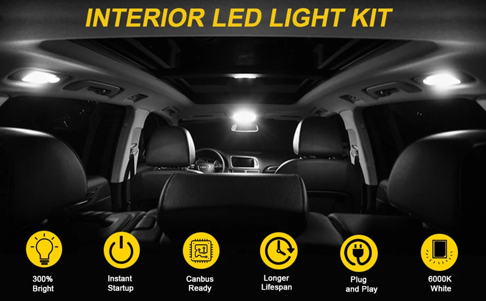 BMTxms Canbus LED Interior Lights For BMW 5 Series E34 E39 E60 E61 F10 F11 520 528 530 535 540 550 2000-2010 2012 2013 2015 2017