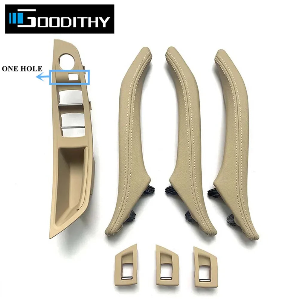Left Hand Drive LHD Leather Interior Door Pull Handle Assembly Set for BMW 5 Series F10 F11 F18 520 523 525 528 530 535