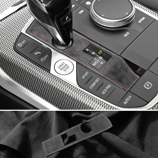 Made of Alcanrata For BMW G20 G22 G07 F44 i4 G29 X3 G01 X5 G05 G06 Gear Shifter Panel Frame Sticker Car Interior Trim Accessory