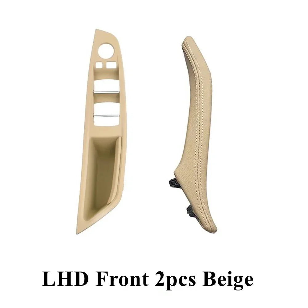 Left Hand Drive LHD Leather Interior Door Pull Handle Assembly Set for BMW 5 Series F10 F11 F18 520 523 525 528 530 535