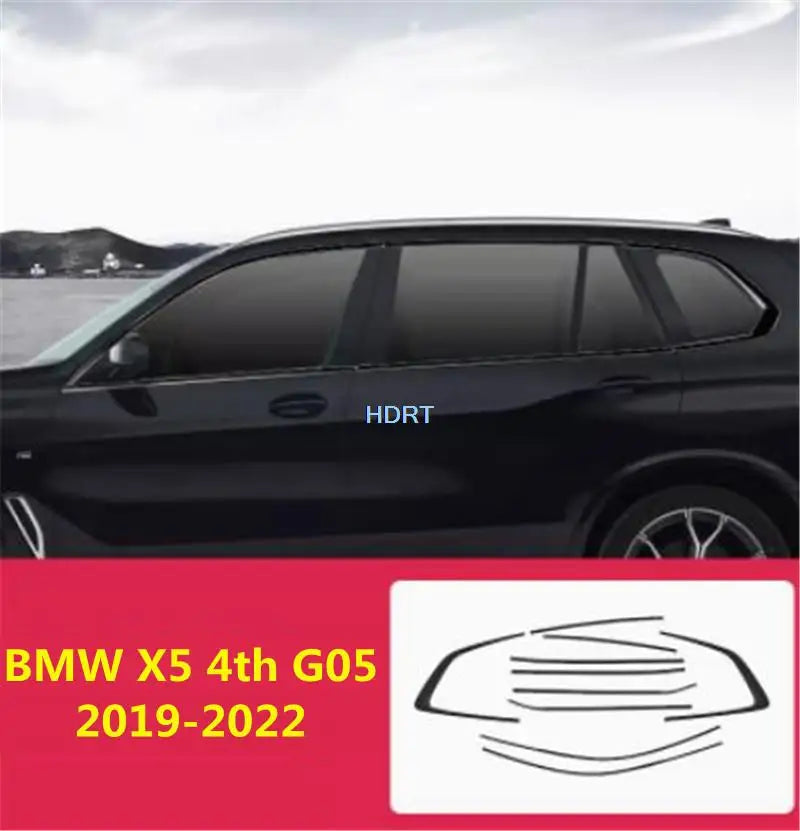 Sticker Glass Moulding Cover Black Window Strip Trim Frame For BMW X1 X2 X3 X4 X5 X6 X7 3 4 5 6 7 Series 2006-2023 Car Styling