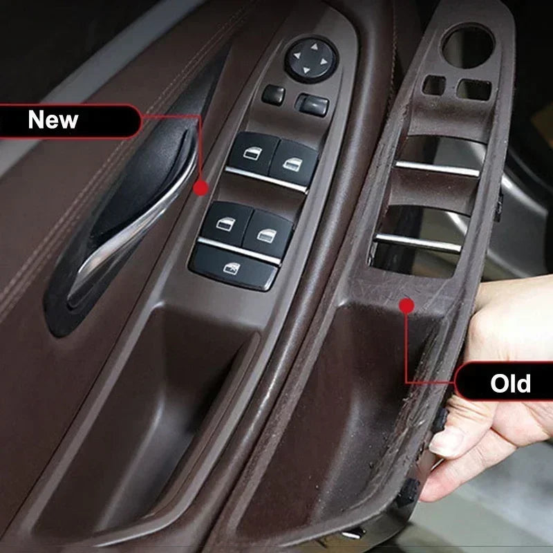 Car Interior Front Left Driver Door Handle Armrest Panel Replacement for BMW 5 Series F10 F11 520i 523i 525i 51417225867