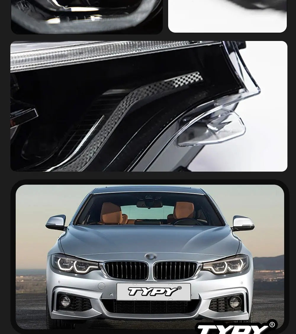 TYPY Head Lamp for BMW F32 F36 M4 F82 LED Headlight 2013-2019 Headlights 425I DRL Turn Signal High Beam Angel Eye Projector Lens