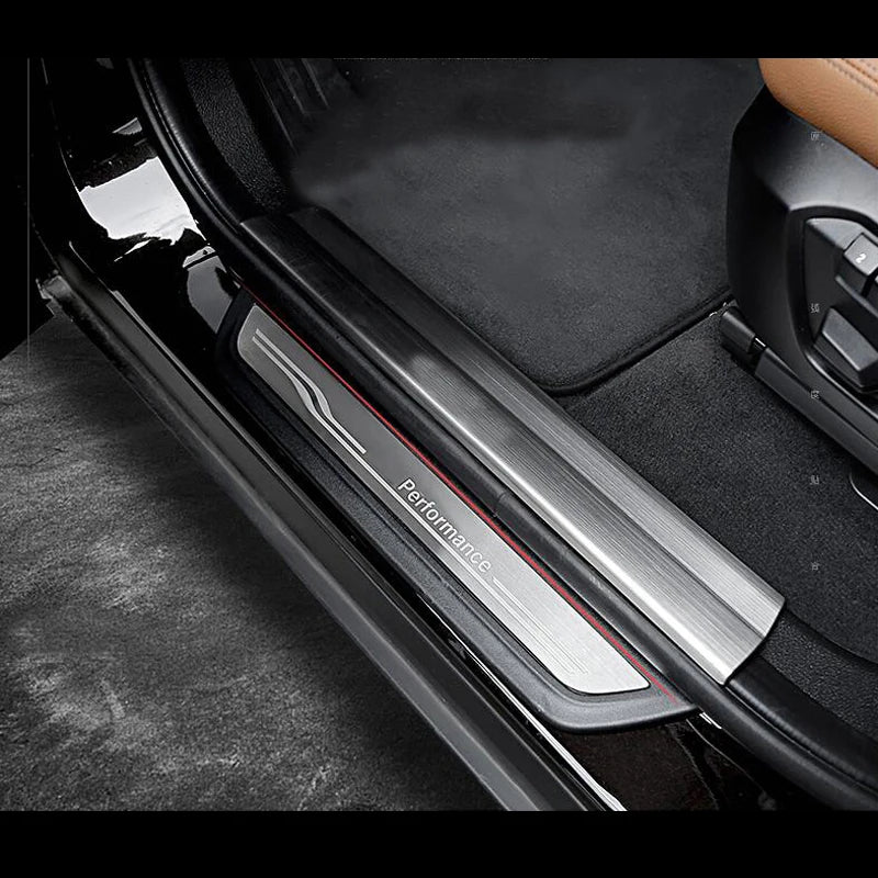 For BMW 1 2 3 4 5 Series F10 F20 F30 F34 X3 X5 X6 Accessories Welcome pedal Door Sill Scuff Plate Guards Protector Cover strip