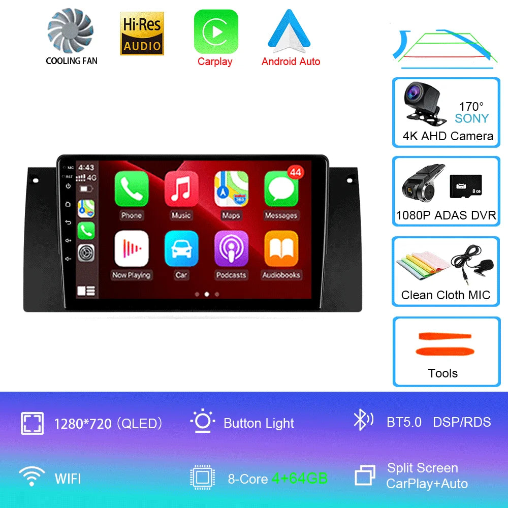 Android Autoradio 15 For BMW X5 E39 E53 1999 - 2006  Multimedia Video Player Stereo Navigation GPS No 2din 2 din dvd