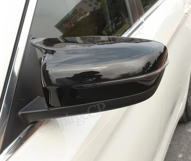 2Pcs Car Bright Black Side Rear View Mirror Cover Replacement For BMW 3 4 5 7 Series G20 G22 G30 G31 G38 G11 G12 2016 - 2022