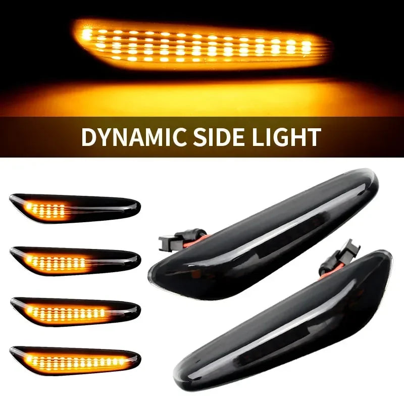 Sequential Flashing LED Turn Signal Side Marker Light For BMW E60 E61 E90 E91 E87 E81 E83 E84 E88 E92 E93 E82 E46 1 3 5 series