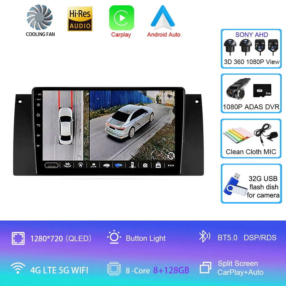 Android Autoradio 15 For BMW X5 E39 E53 1999 - 2006  Multimedia Video Player Stereo Navigation GPS No 2din 2 din dvd
