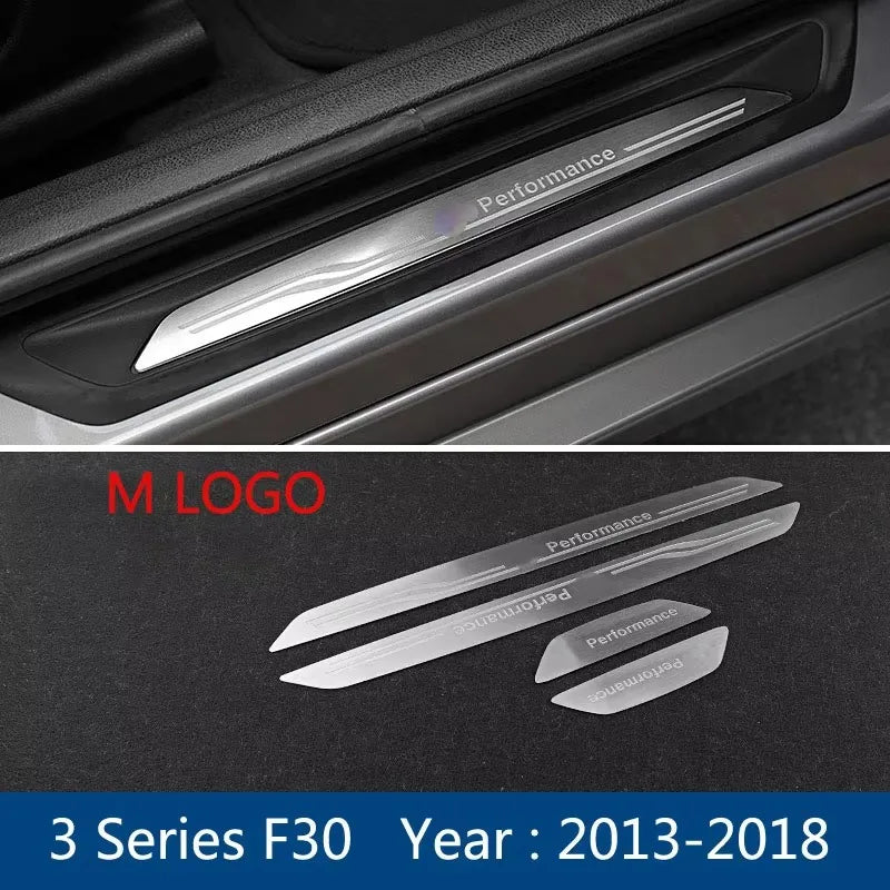 For BMW 1 2 3 4 5 Series F10 F20 F30 F34 X3 X5 X6 Accessories Welcome pedal Door Sill Scuff Plate Guards Protector Cover strip