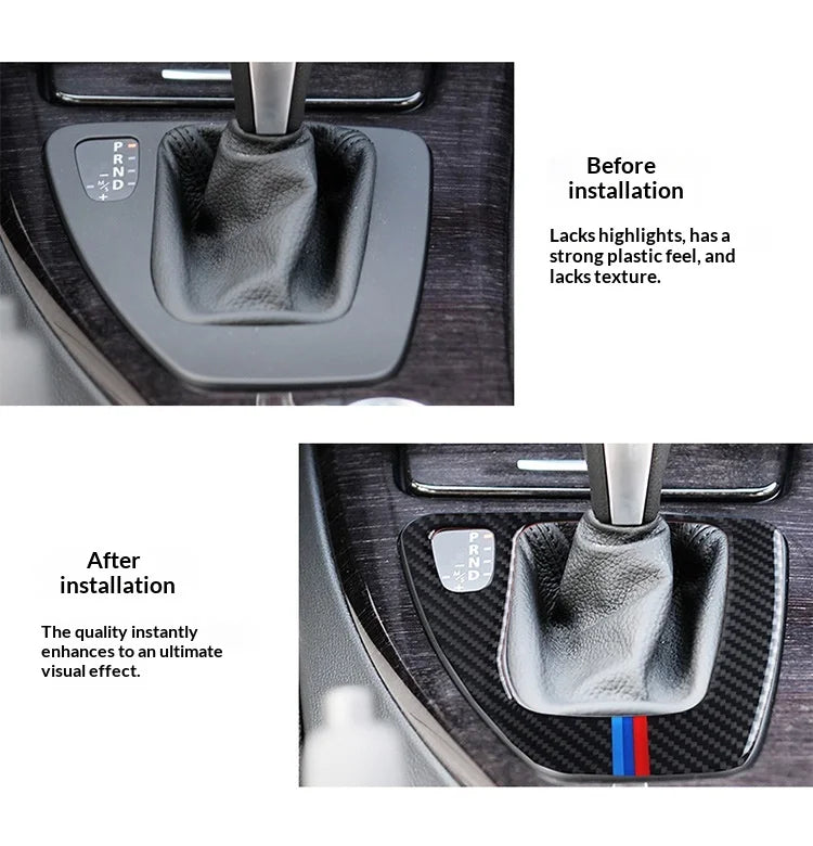Applicable For Bmw 05-12Style E90/E92/E93 Gear Panel Decorative Frame Gear Carbon Fiber Interior Modification